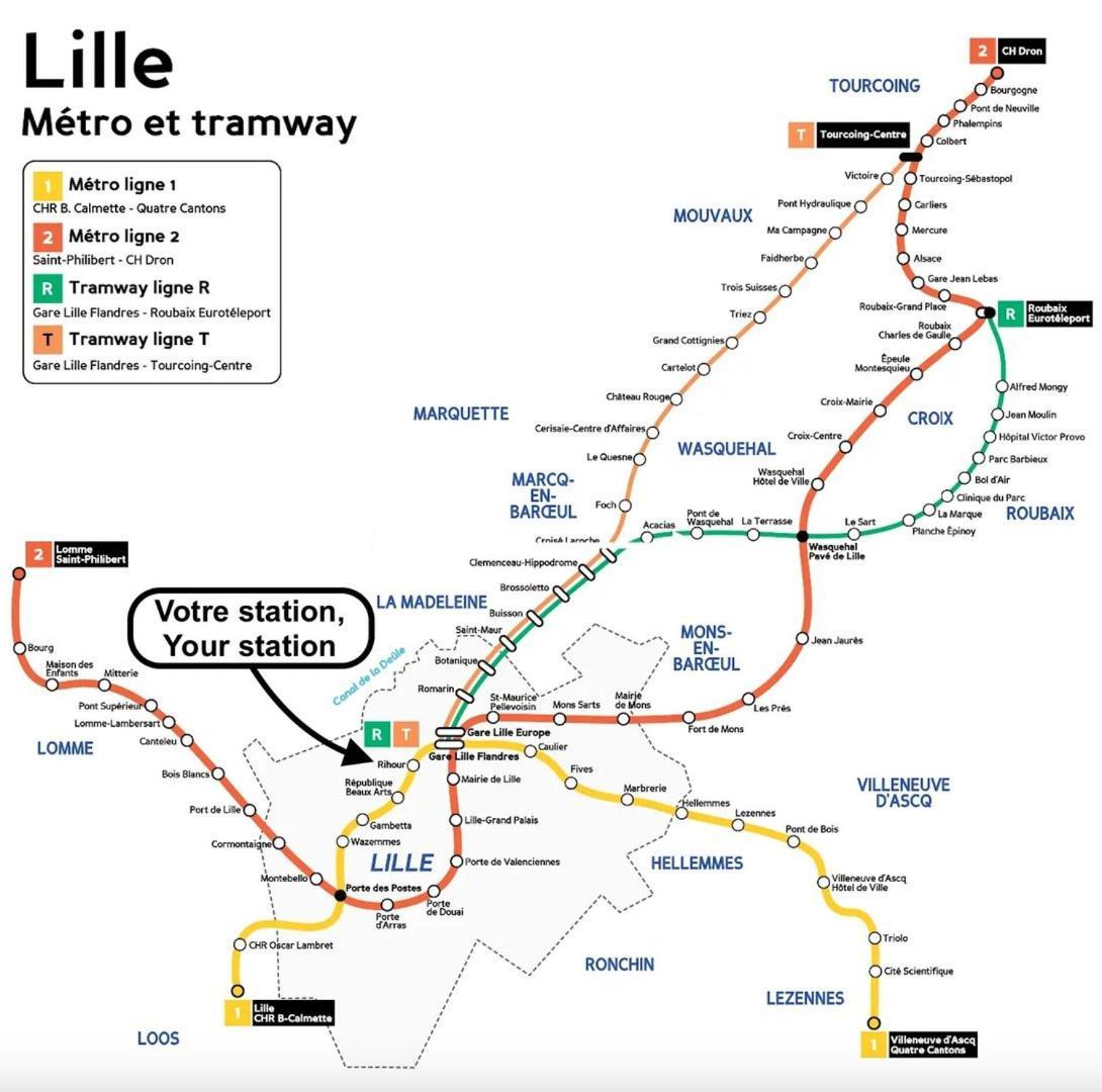 Vieux Lille - Appartement Ideal Pour 2 Personnes Luaran gambar